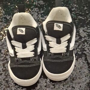 Vans Kids Black and White Sneakers